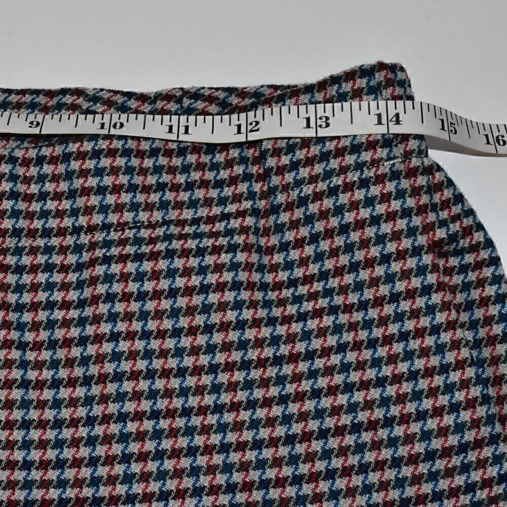 J. Jill Houndstooth Pull On Cuffed Hem Pants Size 8